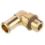 Barb to Straight Thread - 90 Beaded Barb Elbow - Brass Hose Barb Fittings